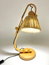 Load image into Gallery viewer, Articulated lamp of the 70s in wood and rope