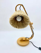 Load image into Gallery viewer, Articulated lamp of the 70s in wood and rope