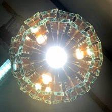 Charger l'image dans la galerie, Lustre Zero Quattro pour Fontana Arte en verre de Murano, 1970