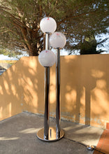 Load image into Gallery viewer, Mazzega chrome and Murano glass floor lamp, 1970s