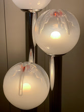 Load image into Gallery viewer, Mazzega chrome and Murano glass floor lamp, 1970s
