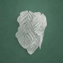Load image into Gallery viewer, Murano glass leaf wall lamp, 1970
