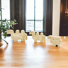 Load image into Gallery viewer, Family of 3 camels in travertine by Fratelli Mannelli