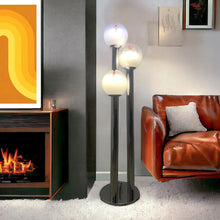 Load image into Gallery viewer, Mazzega chrome and Murano glass floor lamp, 1970s