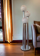 Load image into Gallery viewer, Mazzega chrome and Murano glass floor lamp, 1970s