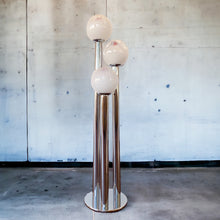 Load image into Gallery viewer, Mazzega chrome and Murano glass floor lamp, 1970s