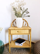 Load image into Gallery viewer, Rattan & Bamboo Side Table