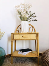 Load image into Gallery viewer, Rattan & Bamboo Side Table