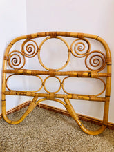 Load image into Gallery viewer, Rattan & bamboo headboard