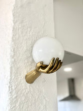 Load image into Gallery viewer, Pair of brass "hands" sconces, Arlus 1960