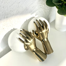 Load image into Gallery viewer, Pair of brass "hands" sconces, Arlus 1960