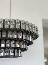 Charger l'image dans la galerie, Lustre en tubes de métal chromé, années 60