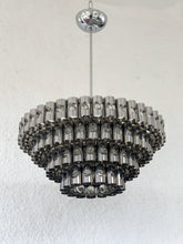 Charger l'image dans la galerie, Lustre en tubes de métal chromé, années 60