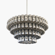 Charger l'image dans la galerie, Lustre en tubes de métal chromé, années 60