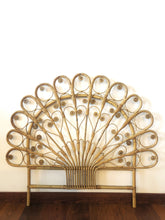 Load image into Gallery viewer, Peacock rattan headboard