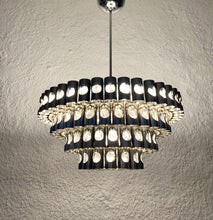 Charger l'image dans la galerie, Lustre en tubes de métal chromé, années 60