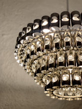 Charger l'image dans la galerie, Lustre en tubes de métal chromé, années 60