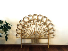 Load image into Gallery viewer, Peacock rattan headboard