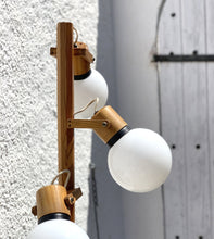 Load image into Gallery viewer, Wooden floor lamp from the 70's