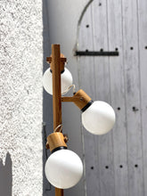 Load image into Gallery viewer, Wooden floor lamp from the 70's
