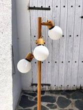 Load image into Gallery viewer, Wooden floor lamp from the 70's