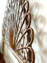 Load image into Gallery viewer, Peacock rattan headboard