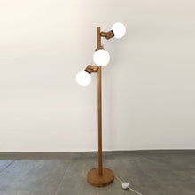 Load image into Gallery viewer, Wooden floor lamp from the 70's