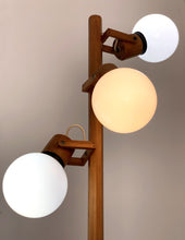 Load image into Gallery viewer, Wooden floor lamp from the 70's