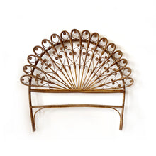 Load image into Gallery viewer, Peacock rattan headboard