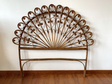 Load image into Gallery viewer, Peacock rattan headboard
