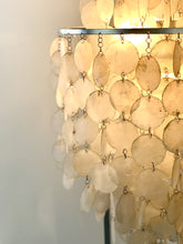Load image into Gallery viewer, 60's floor lamp with mother of pearl pendants in the style of Verner Panton