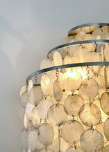 Load image into Gallery viewer, 60's floor lamp with mother of pearl pendants in the style of Verner Panton
