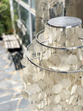 Load image into Gallery viewer, 60's floor lamp with mother of pearl pendants in the style of Verner Panton