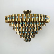 Charger l'image dans la galerie, Lustre en tubes de laiton des années 60