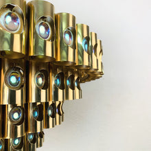 Charger l'image dans la galerie, Lustre en tubes de laiton des années 60