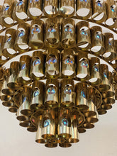 Charger l'image dans la galerie, Lustre en tubes de laiton des années 60