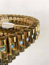 Charger l'image dans la galerie, Lustre en tubes de laiton des années 60