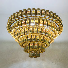 Charger l'image dans la galerie, Lustre en tubes de laiton des années 60