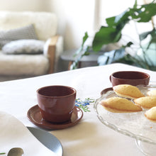 Load image into Gallery viewer, Set of 6 clay cups & saucers