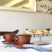 Load image into Gallery viewer, Set of 6 clay cups & saucers
