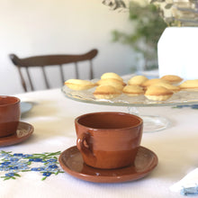 Load image into Gallery viewer, Set of 6 clay cups & saucers