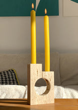 Load image into Gallery viewer, Travertine candlestick attributed to Fratelli Mannelli, 1970