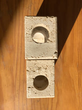 Load image into Gallery viewer, Travertine candlestick attributed to Fratelli Mannelli, 1970
