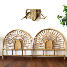 Load image into Gallery viewer, Rattan and bamboo headboard