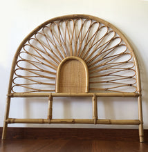 Load image into Gallery viewer, Rattan and bamboo headboard