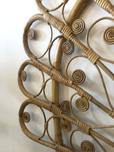Load image into Gallery viewer, Peacock rattan headboard