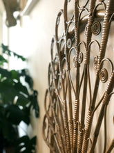 Load image into Gallery viewer, Peacock rattan headboard