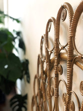 Load image into Gallery viewer, Peacock rattan headboard