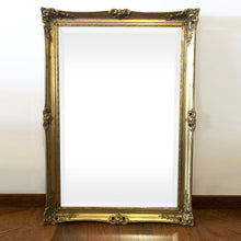 Load image into Gallery viewer, Large gilded wood mirror with mouldings