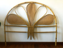 Load image into Gallery viewer, Rattan & caning peacock headboard